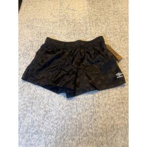 Umbro Mens Black Checkered Athletic Shorts Size XL NWT